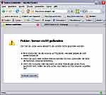 Das ist die Ausgabe eines nicht gefundenen Servers im Firefox Das ist die Ausgabe eines nicht gefundenen Servers im Firefox