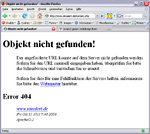 Das ist die Ausgabe eines 404-Fehlers